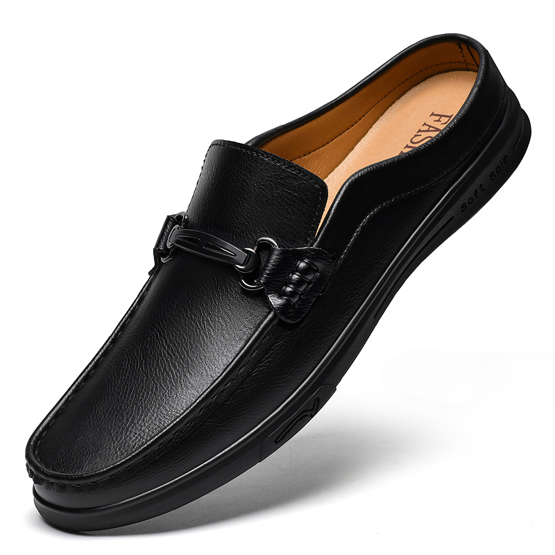 Flip Flop Leather Men - Mocassins Masculinos de Couro Tamanhos Grandes