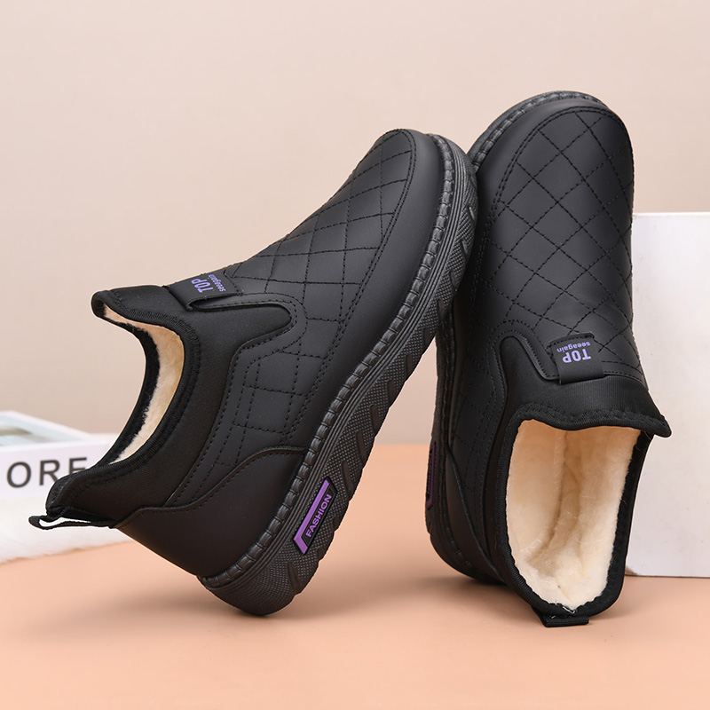 Espadrille Slip On - Novos sapatos femininos de inverno, veludo,