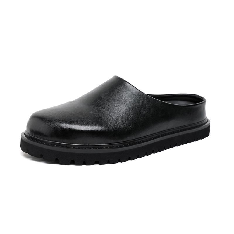 Flip Flop Leather Men - Plataforma apartamentos mules de couro homens