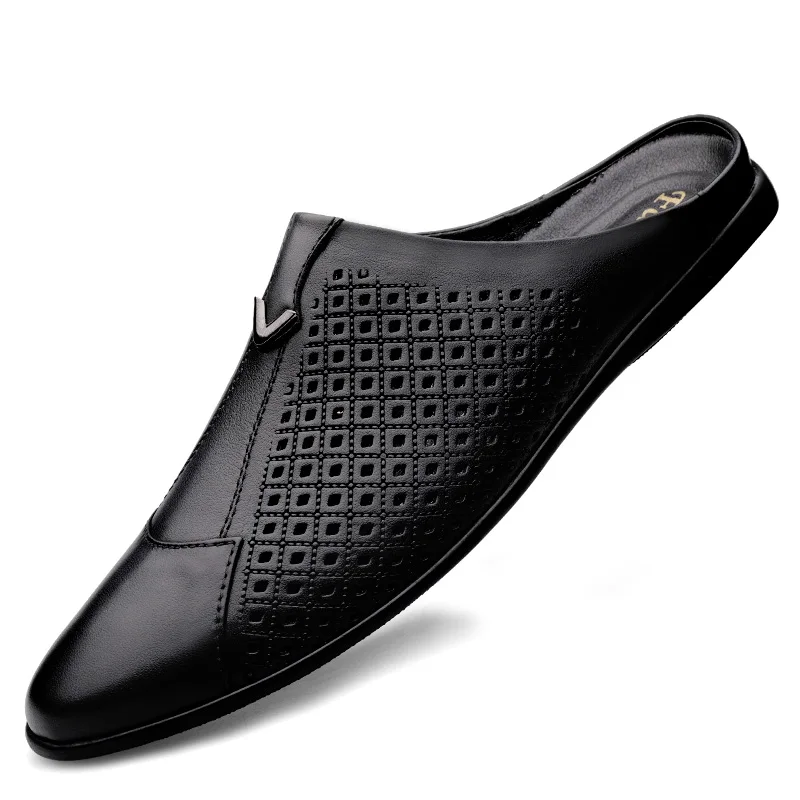 2024 adulto verão metade arras - Flip Flop Leather Men avaliação e preço