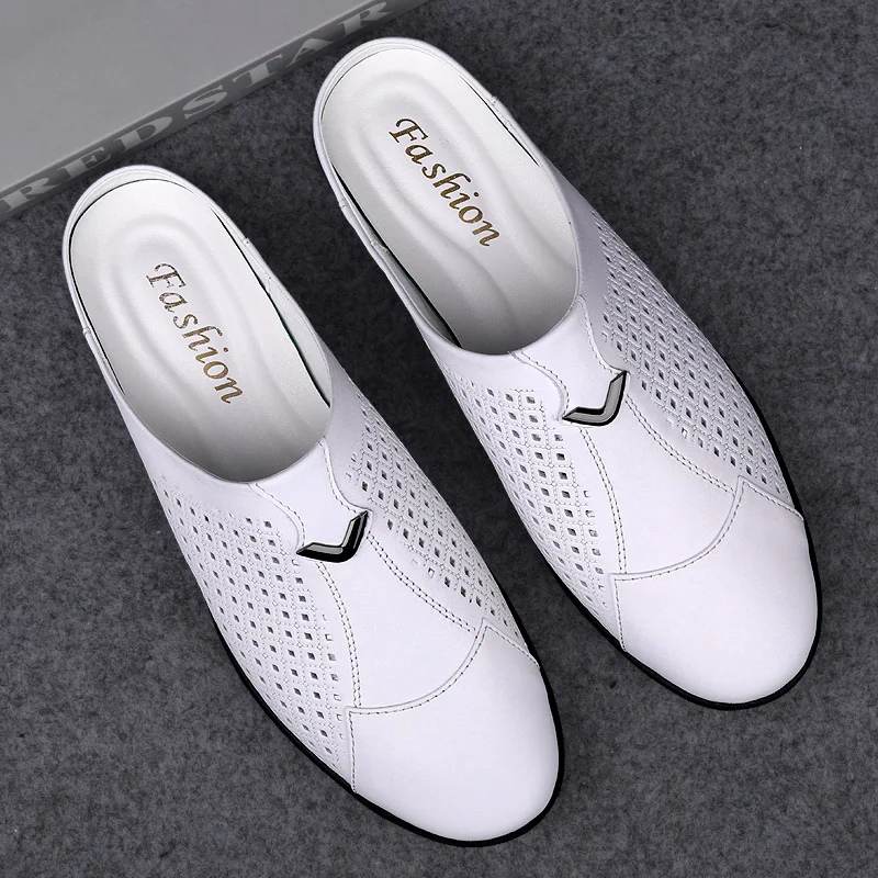 2024 adulto verão metade arras - Flip Flop Leather Men avaliação e preço