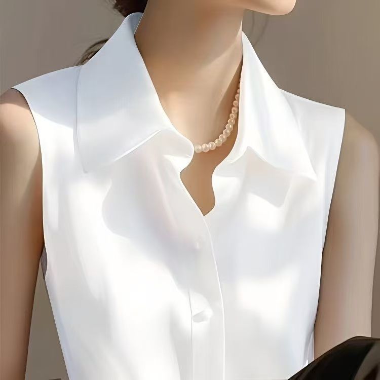 Camisa de colete sem mangas co - Shirt Camp Collar avaliação e preço