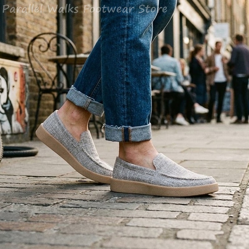 Mocassins Masculinos de Lona S - Espadrille Slip On avaliação e preço