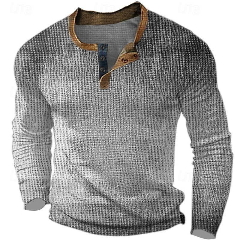 Camisa Henley Masculina com Es - Tee Graphic Print avaliação e preço