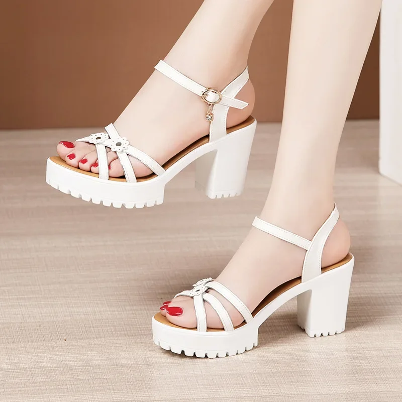 Sandálias de Plataforma Elegan - Casual Sandal Leather avaliação e preço